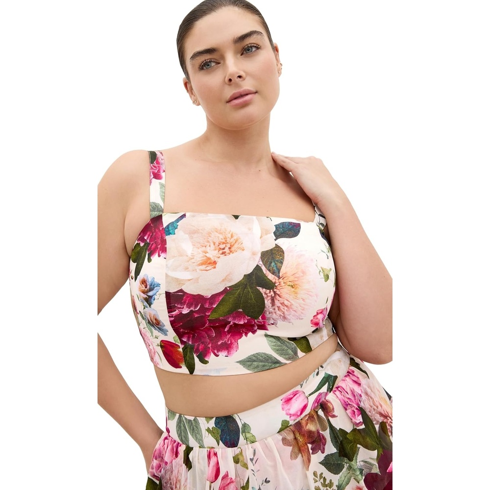 image:imageCity Chic Plus Size Top Bianka Botanical Print Crop 18