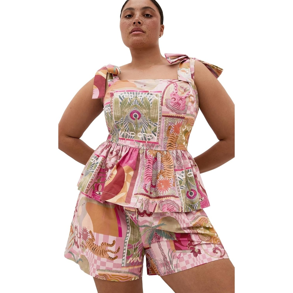 image:imageCity Chic Plus Size Top Isabel PrintPink Dreamscape