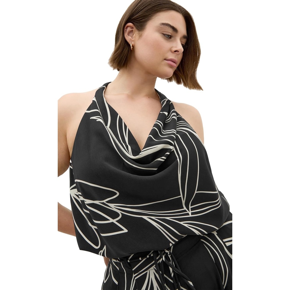 image:imageCity Chic Plus Size Top Shania Bloom Print Cowl NeckBlack Bloom