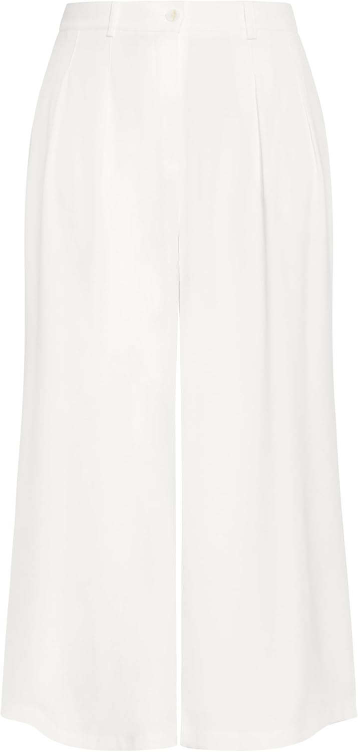 image:imageCity Chic Plus Size Pants Abbie Fully Lined Wide LegCream