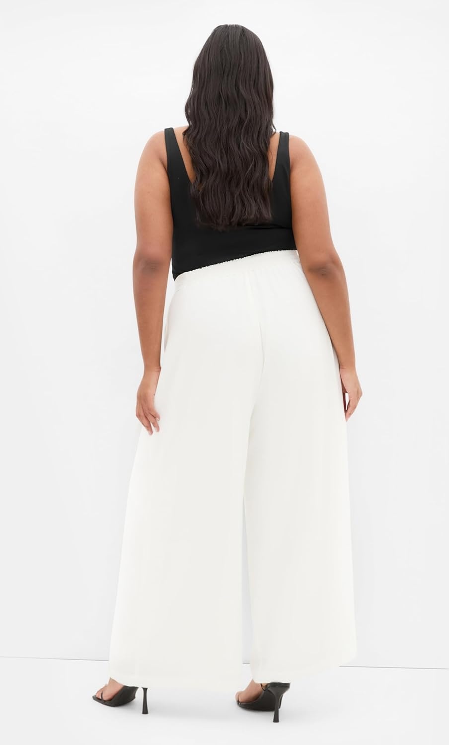 image:imageCity Chic Plus Size Pants Abbie Fully Lined Wide LegCream