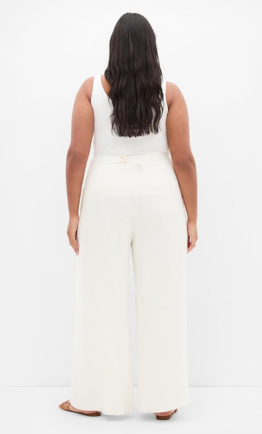 image:imageCity Chic Plus Size Pants Abbie LinenIvory