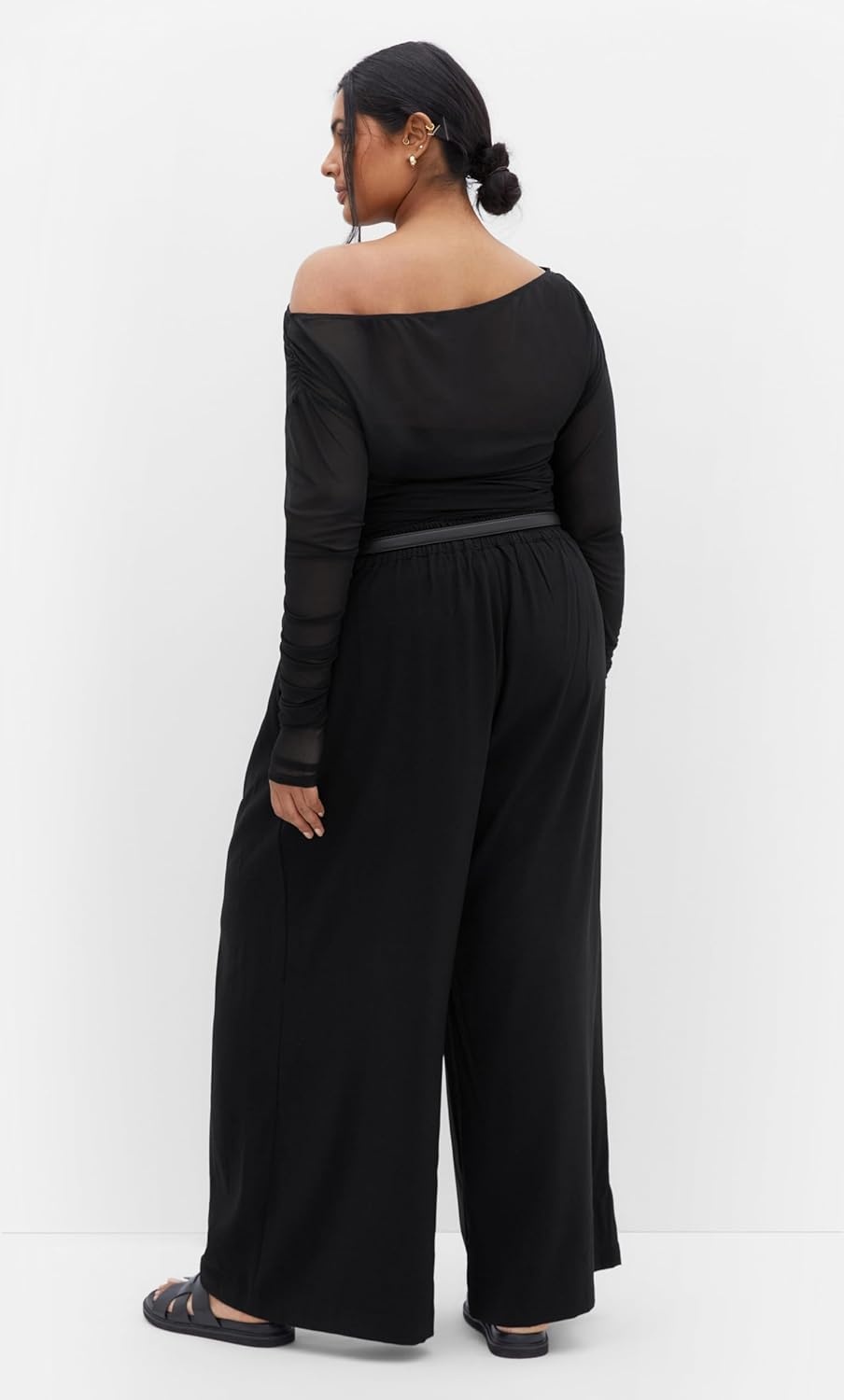 image:imageCity Chic Plus Size Pants Abbie Wide LegBlack