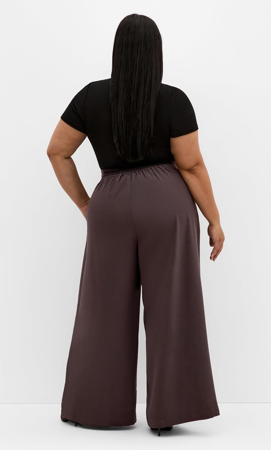 image:imageCity Chic Plus Size Pants Abbie Wide LegChocolate