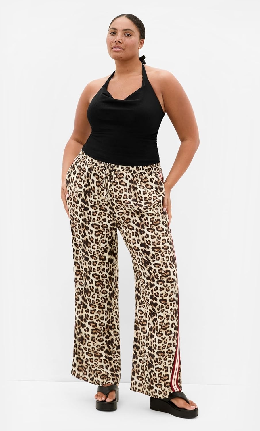 image:imageCity Chic Plus Size Pants Animal Print Side StripeLeopard