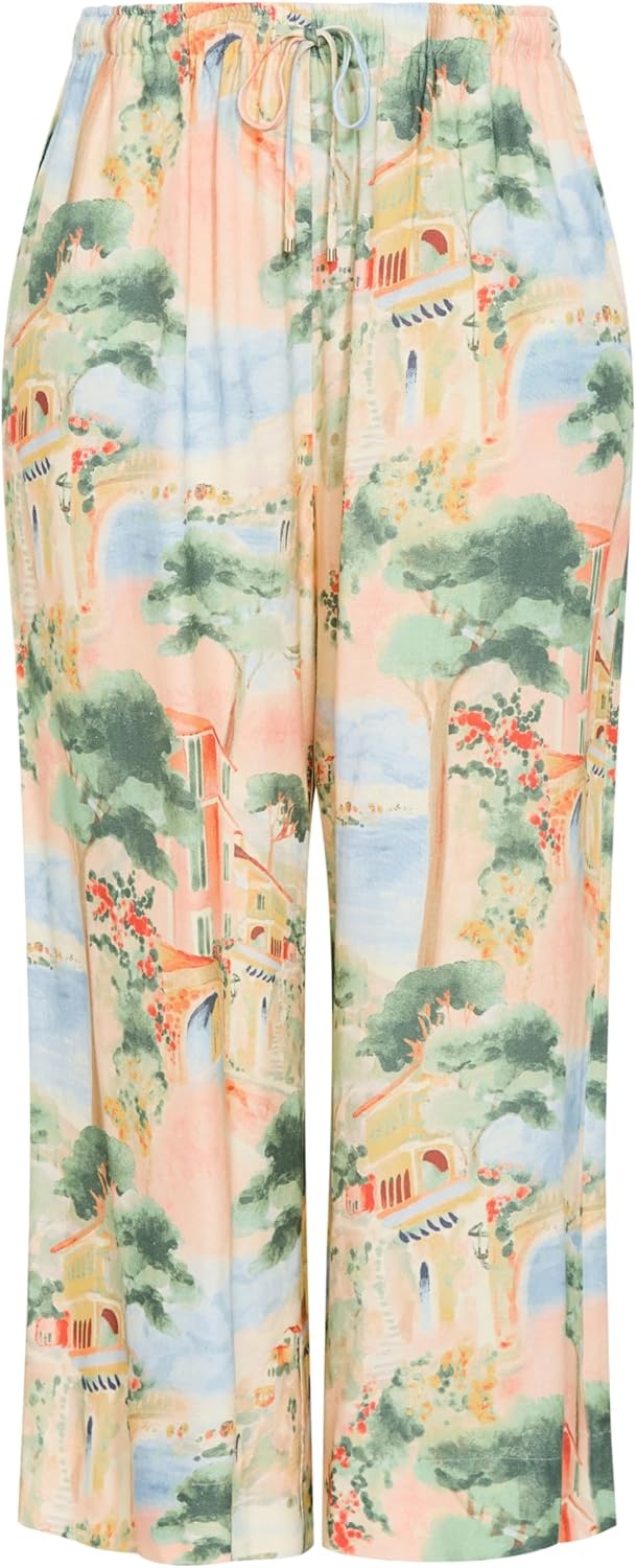 image:imageCity Chic Plus Size Pants Halle Sardinia Print Wide LegSardinia