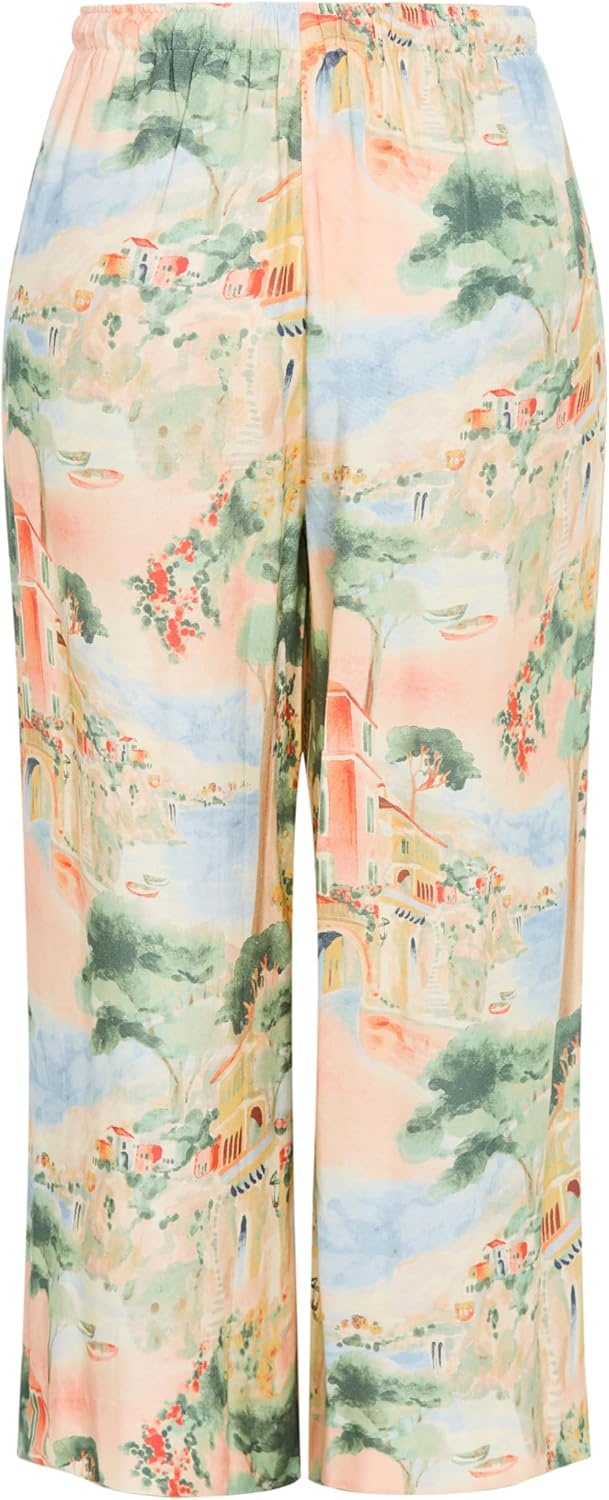 image:imageCity Chic Plus Size Pants Halle Sardinia Print Wide LegSardinia