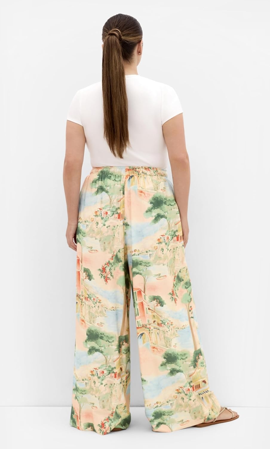 image:imageCity Chic Plus Size Pants Halle Sardinia Print Wide LegSardinia