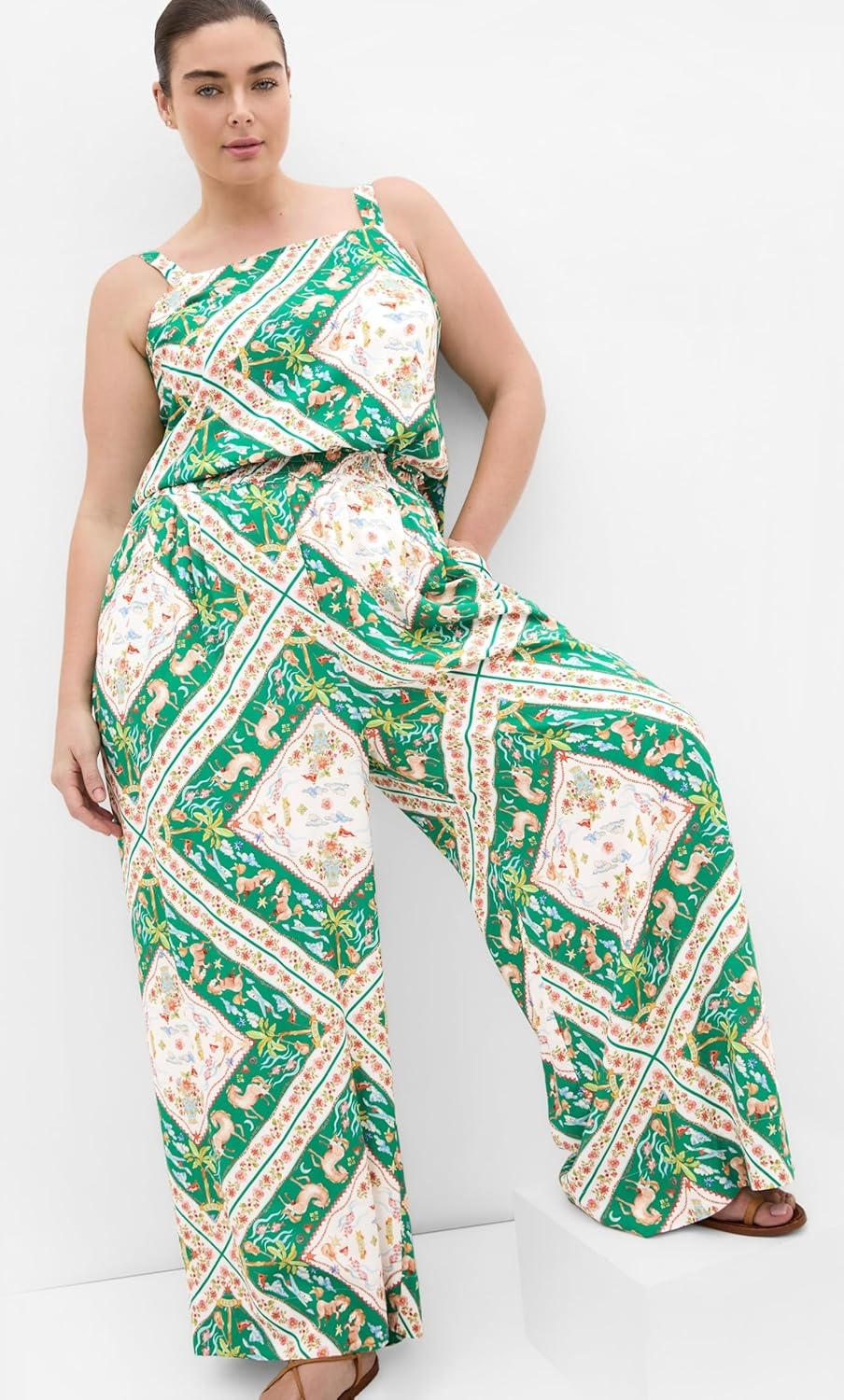 image:imageCity Chic Plus Size Pants Jayla Prairie PrintPrairie Scarf