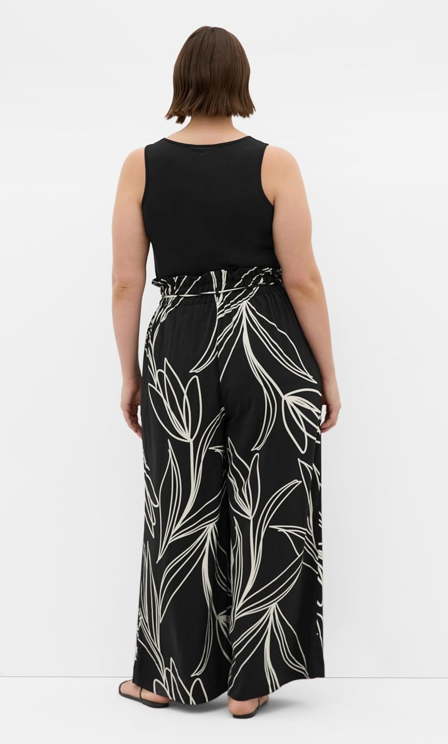 image:imageCity Chic Plus Size Pants Shania Bloom Print Wide LegBlack Bloom
