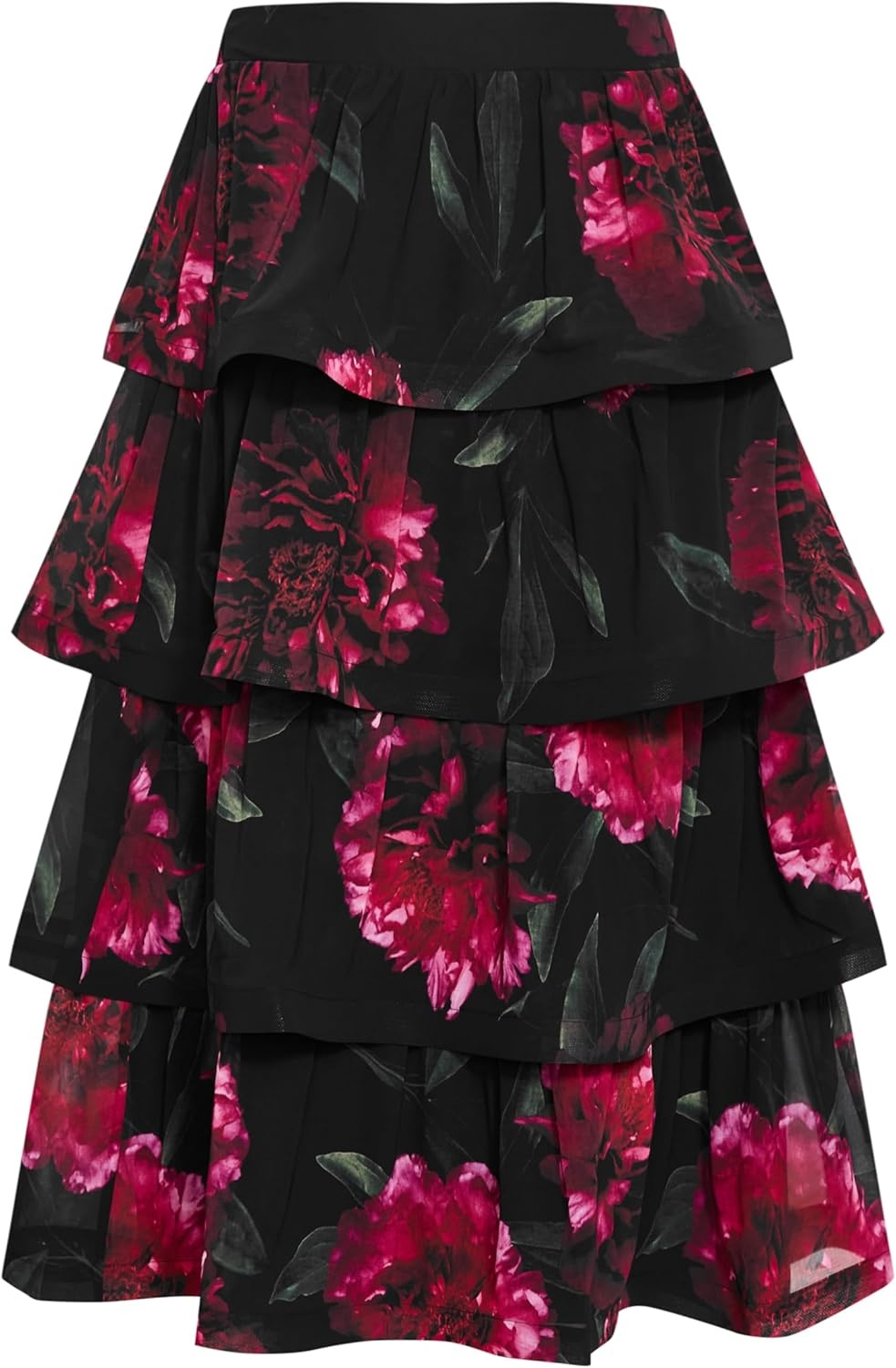 image:imageCity Chic Plus Size Skirt Bianka Botanical Print TieredLush Bloom