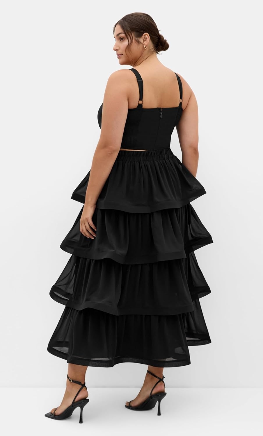 image:imageCity Chic Plus Size Skirt Bianka TieredBlack