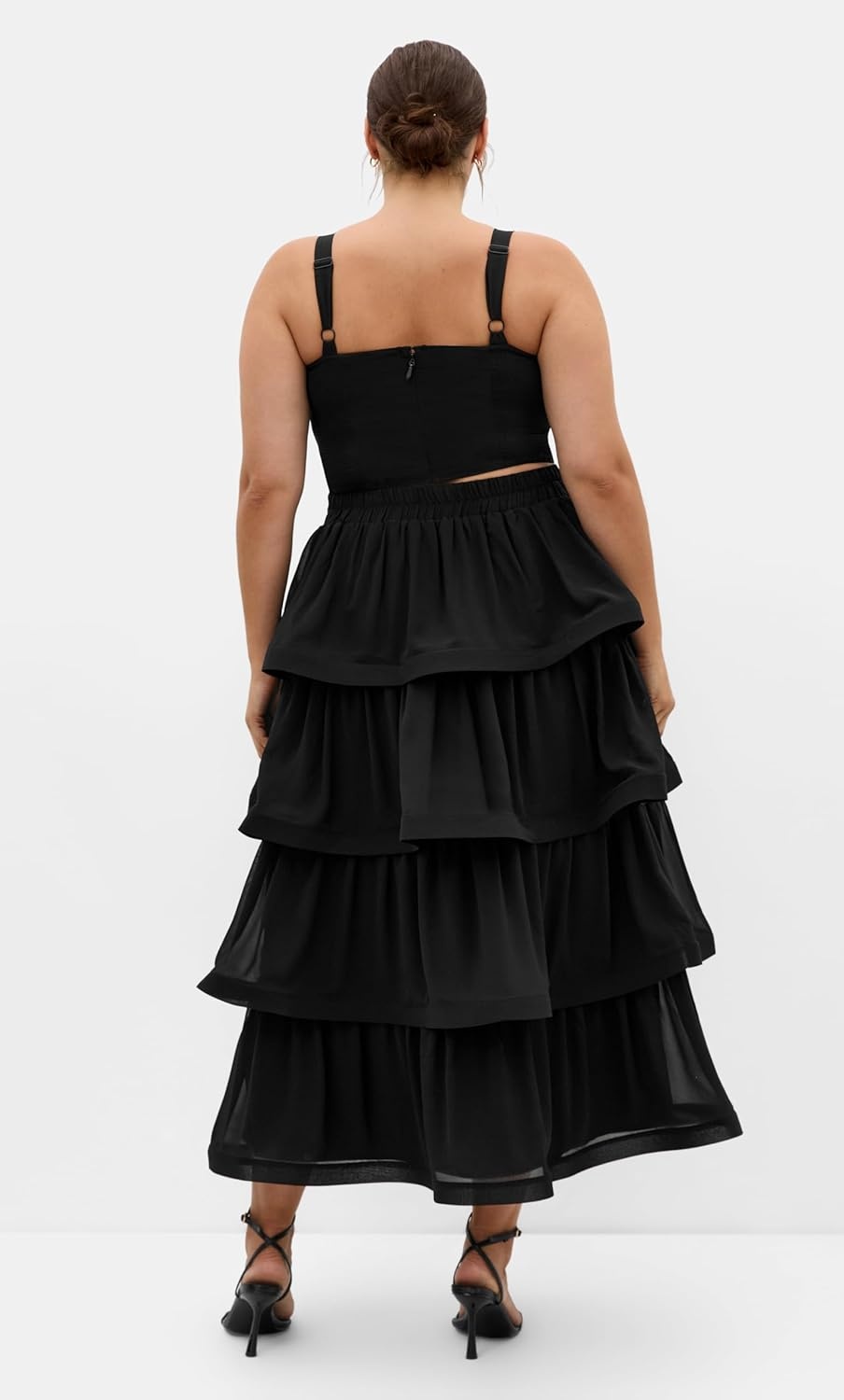 image:imageCity Chic Plus Size Skirt Bianka TieredBlack