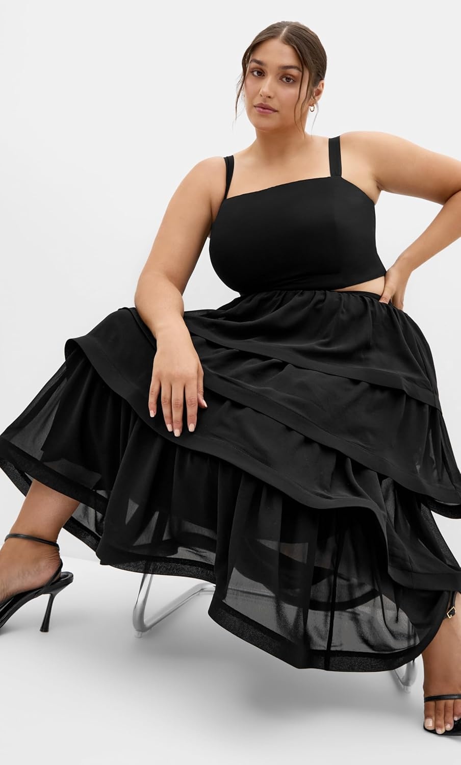 image:imageCity Chic Plus Size Skirt Bianka TieredBlack
