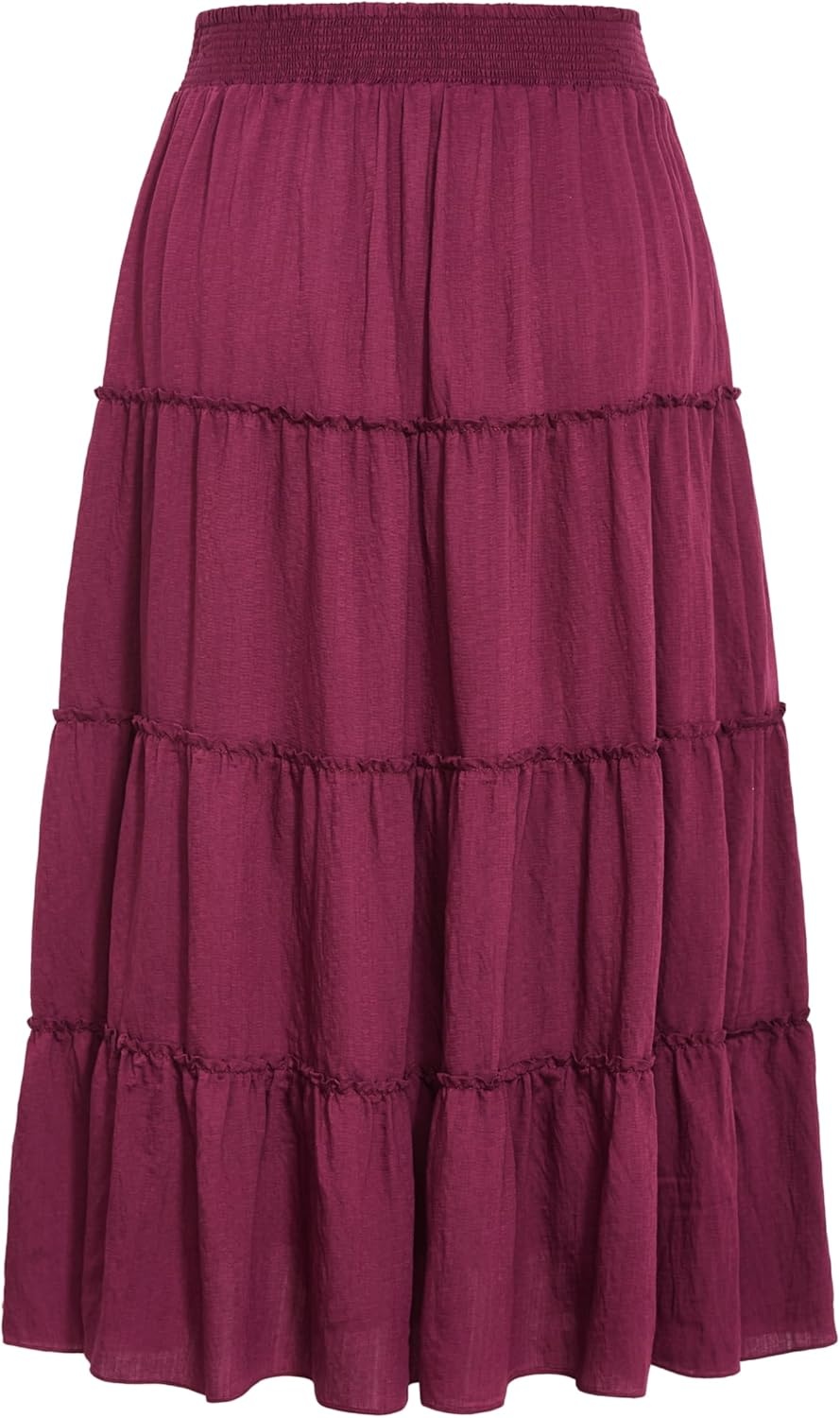 image:imageCity Chic Plus Size Skirt Boho Tiered MaxiPomegranate