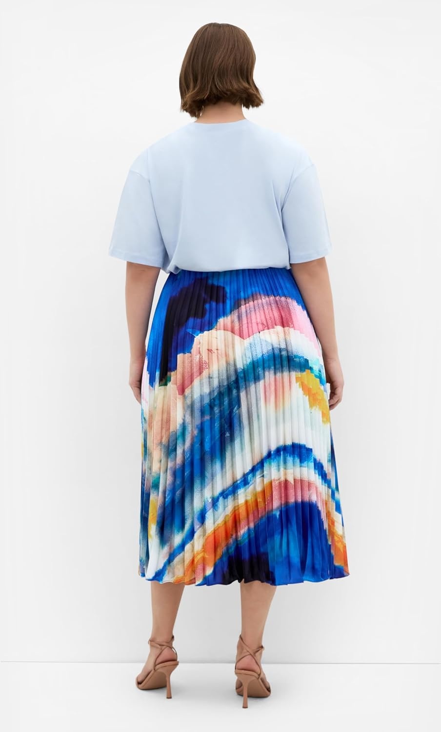 image:imageCity Chic Plus Size Skirt Celina Facet Print PleatFacet