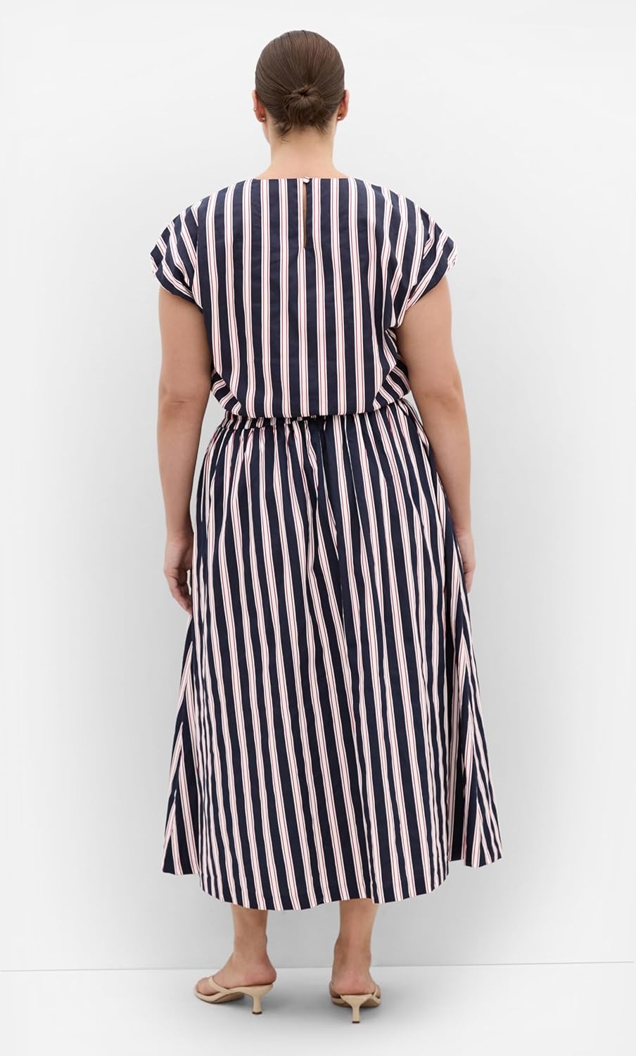 image:imageCity Chic Plus Size Skirt Holiday Sarina Stripe CottonNavy Sienna