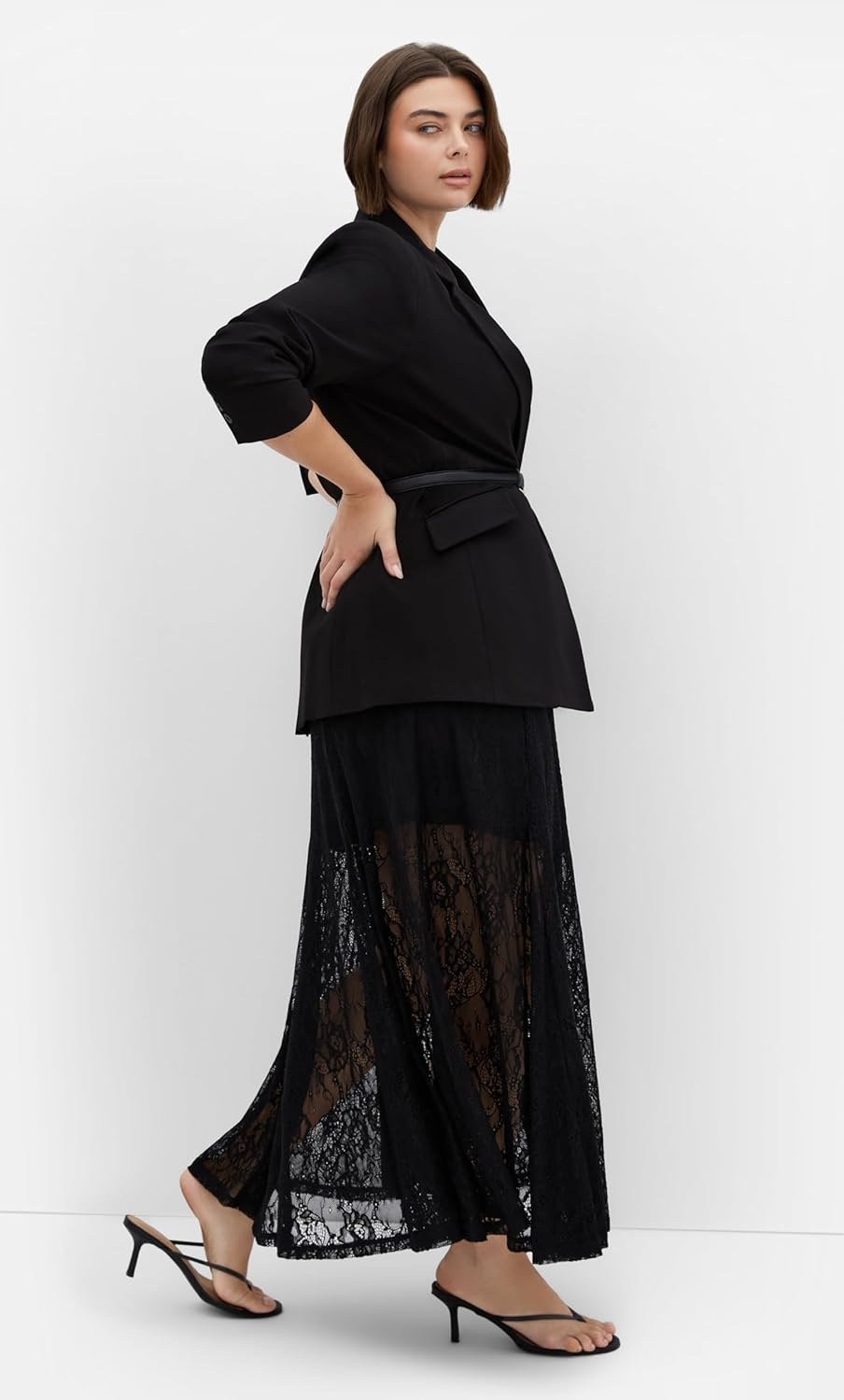 image:imageCity Chic Plus Size Skirt Lacey MaxiBlack