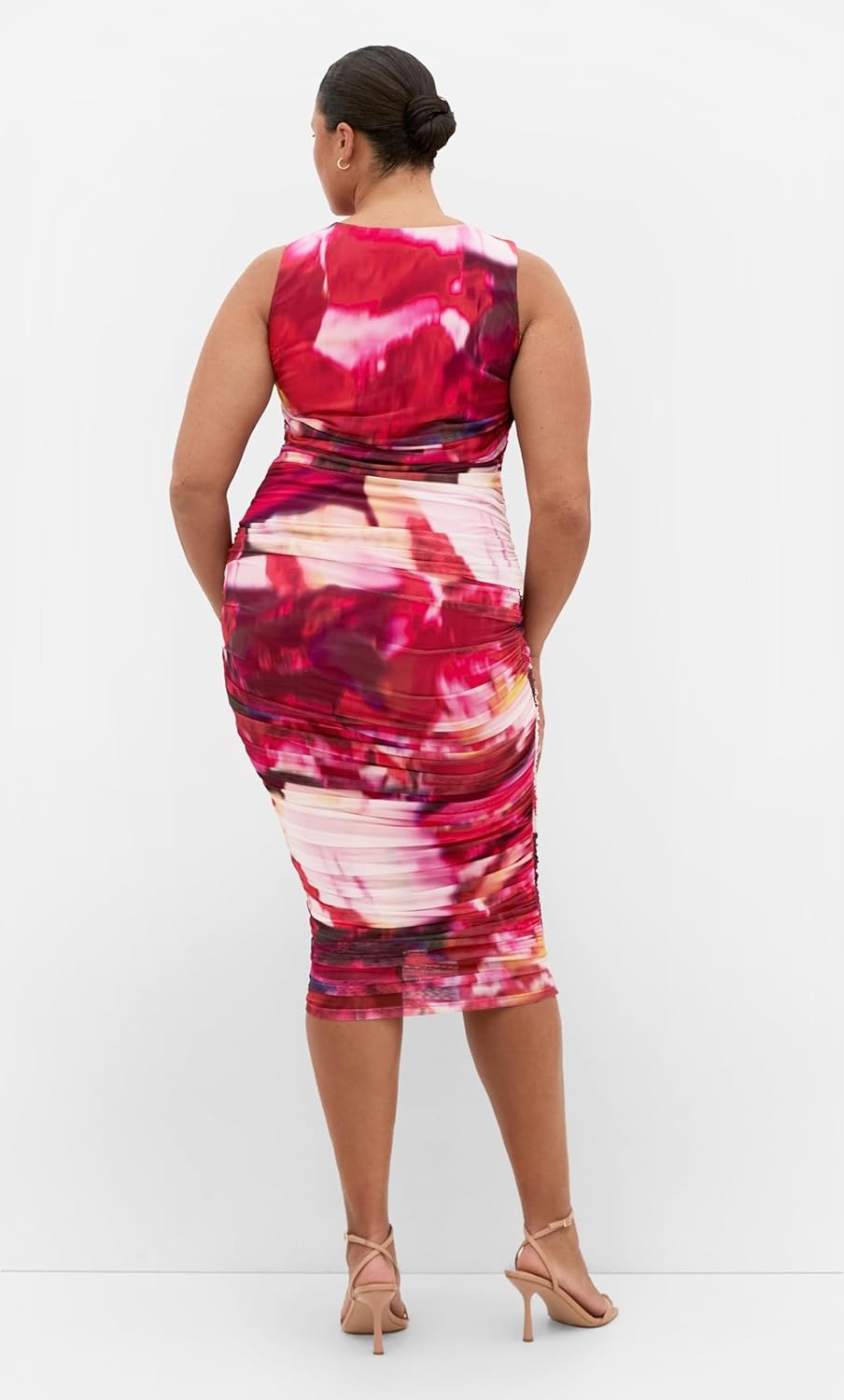 image:imageCity Chic Plus Size Skirt Livia Ruched PrintPink