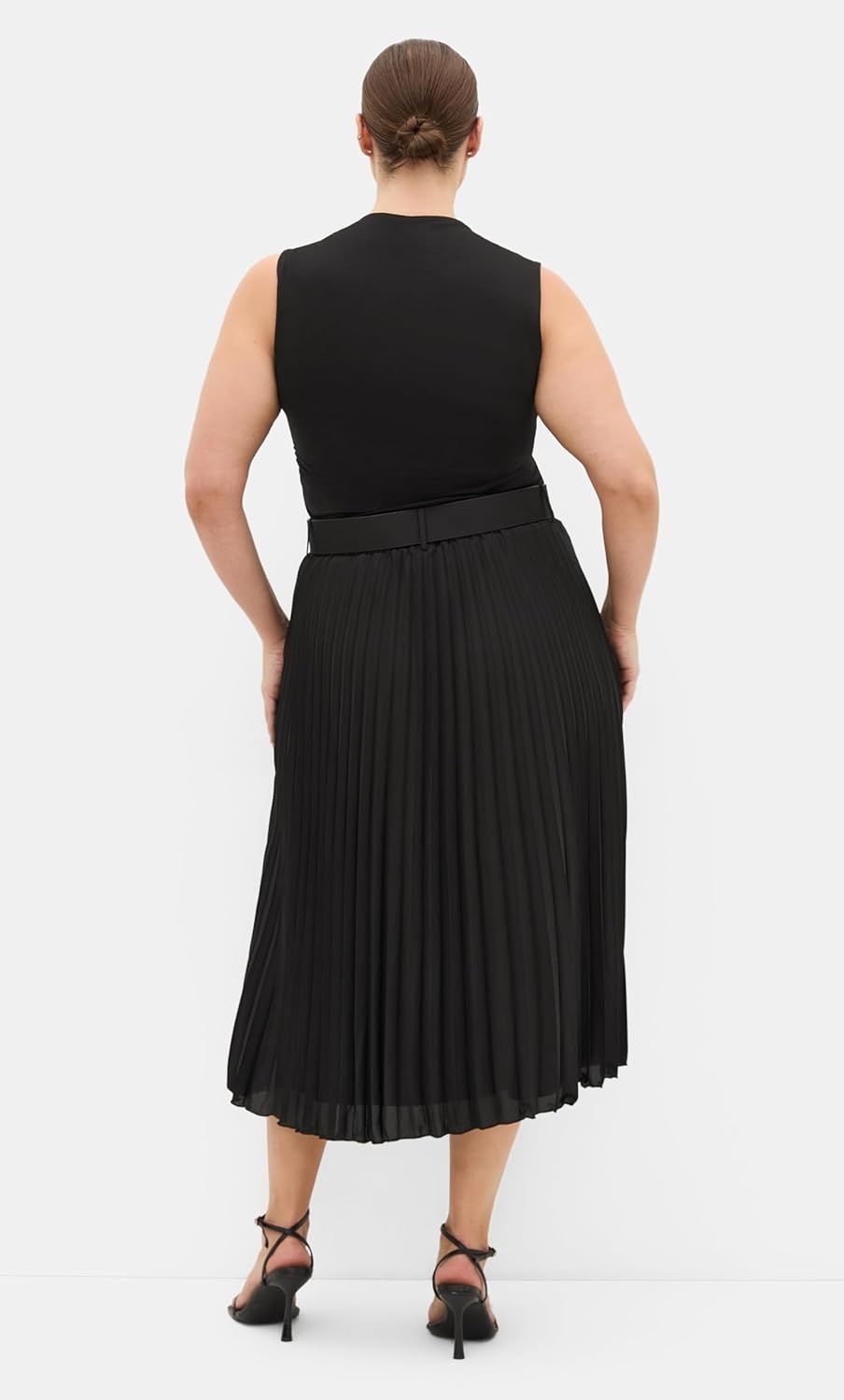 image:imageCity Chic Plus Size Skirt Petra Pleat MidiBlack