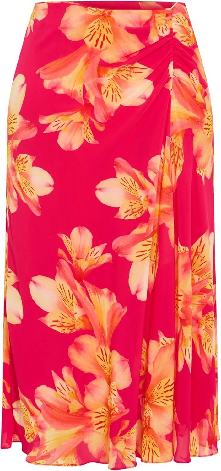 image:imageCity Chic Plus Size Skirt Soiree Print MaxiFuchsia Lily
