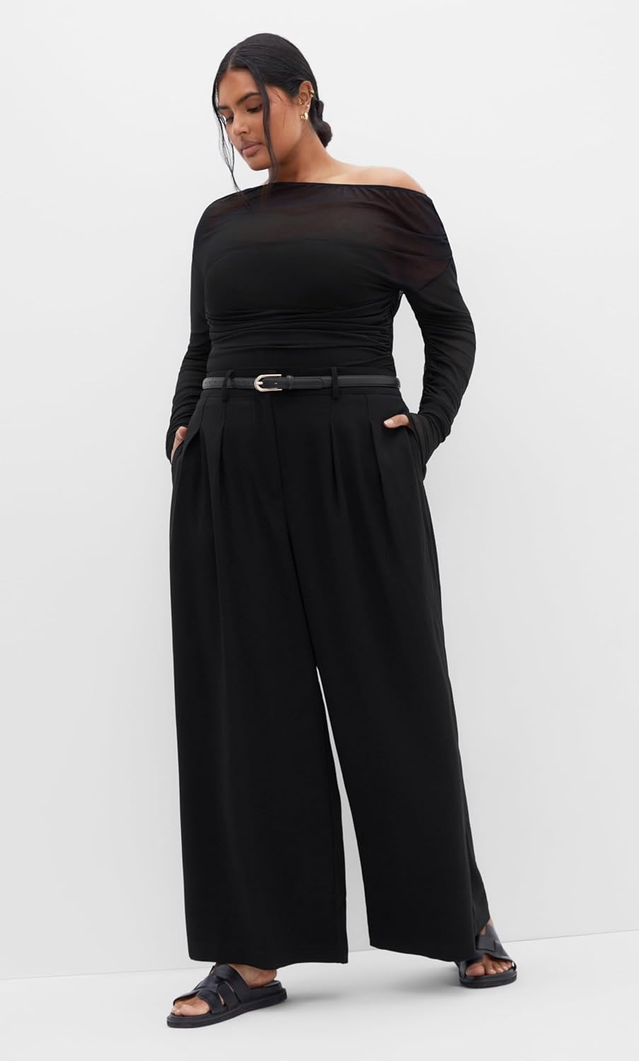 image:imageCity Chic Womens Pants Abbie Wide LegBlack