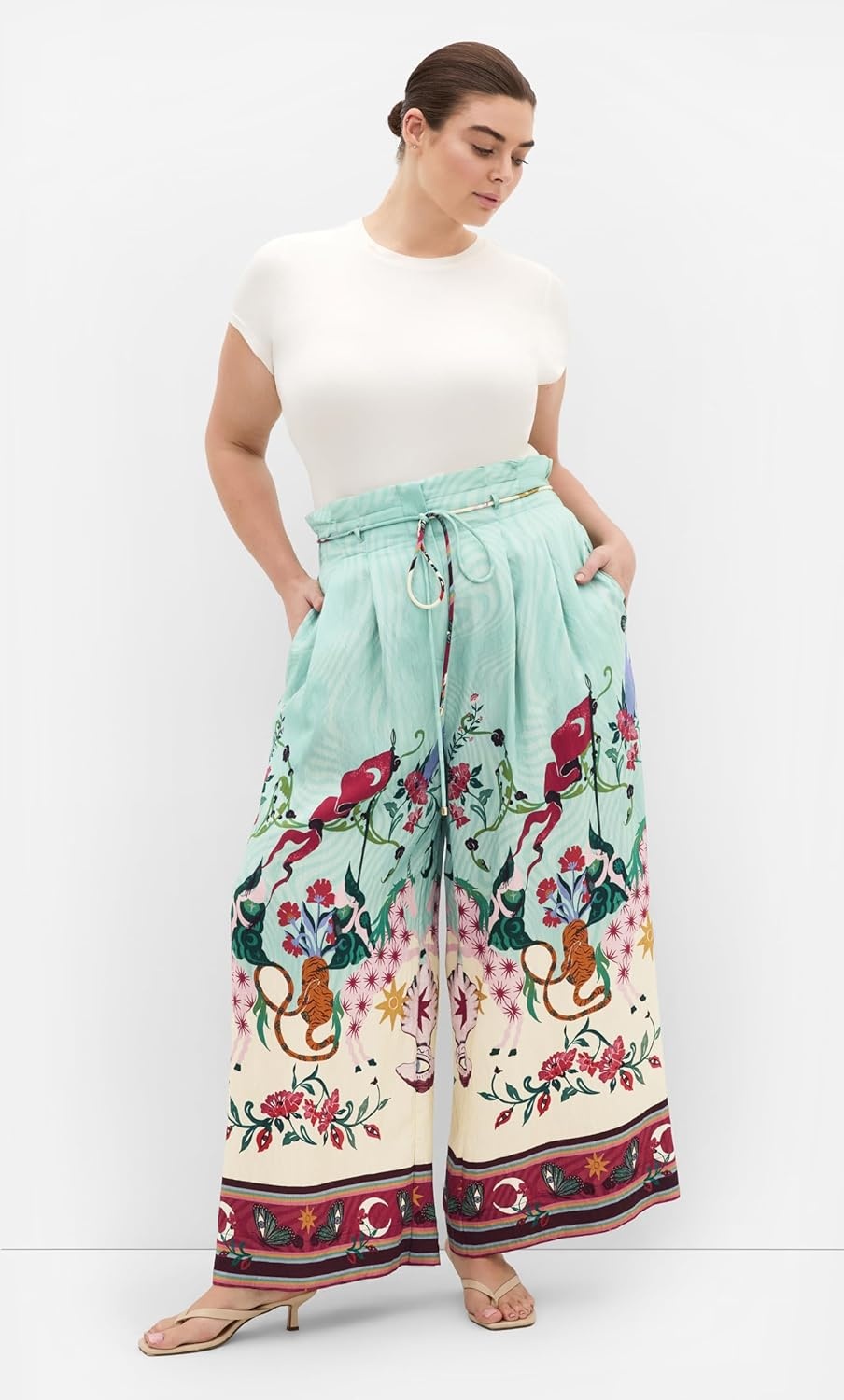 image:imageCity Chic Womens Plus Size Pants Bella Wide Leg PrintHero Dreamscape