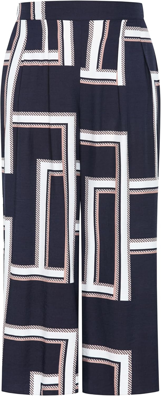 image:imageCity Chic Womens Plus Size Pants Kinsley Print Wide LegSleek Stripes