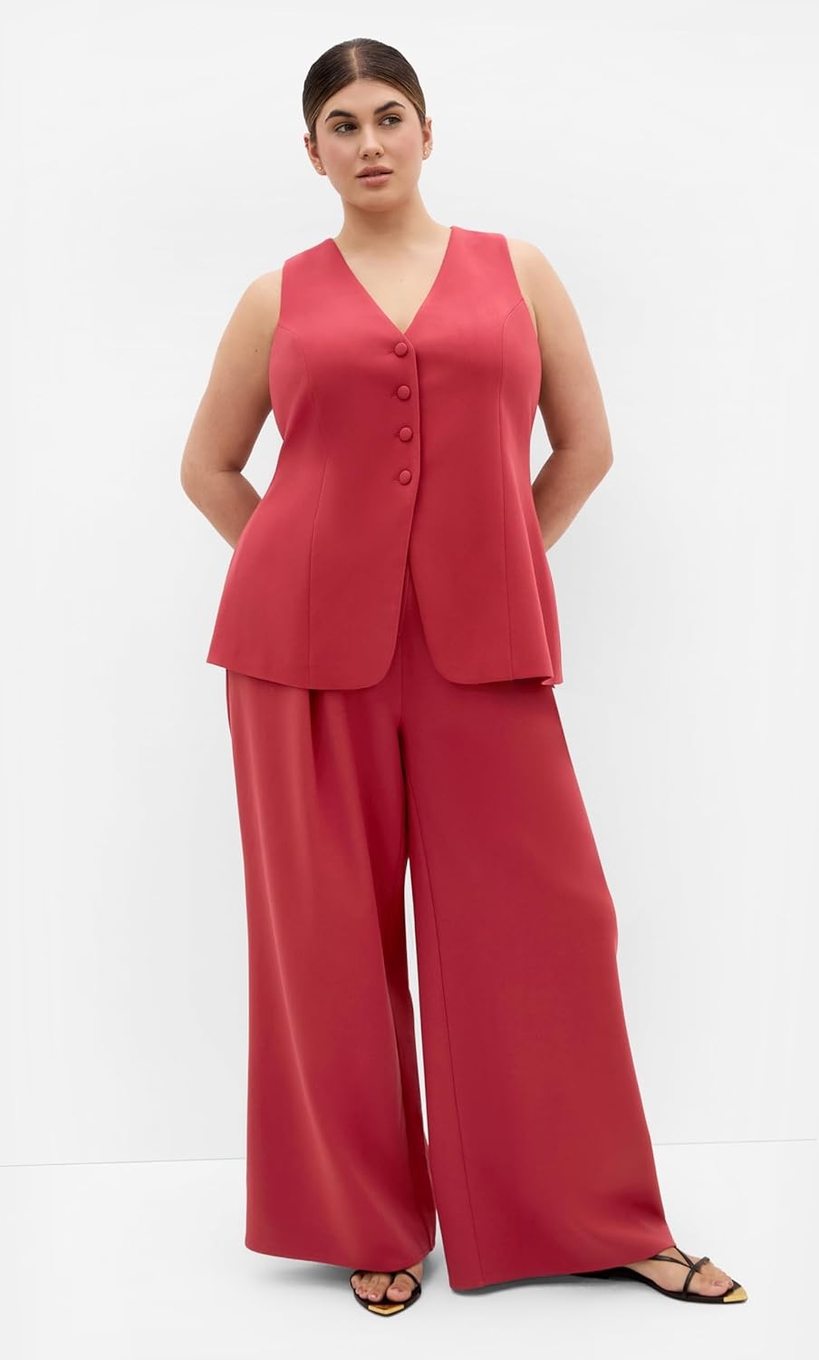 image:imageCity Chic Womens Plus Size Pants Tori Wide LegSienna