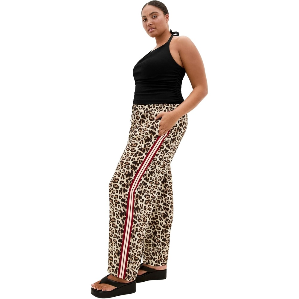 image:imageCity Chic Plus Size Pants Animal Print Side StripeLeopard