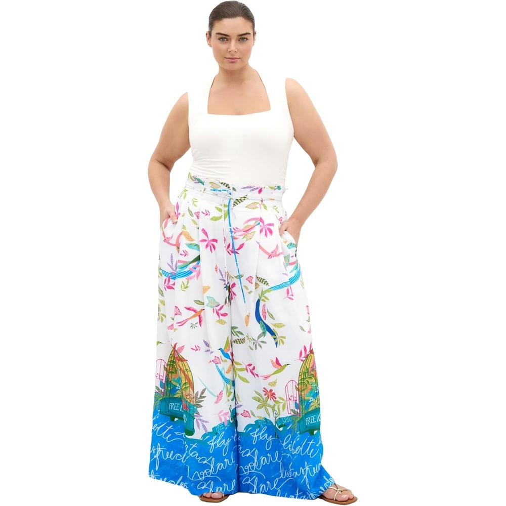 image:imageCity Chic Plus Size Pants Free Spirit Print Wide LegFree Spirit