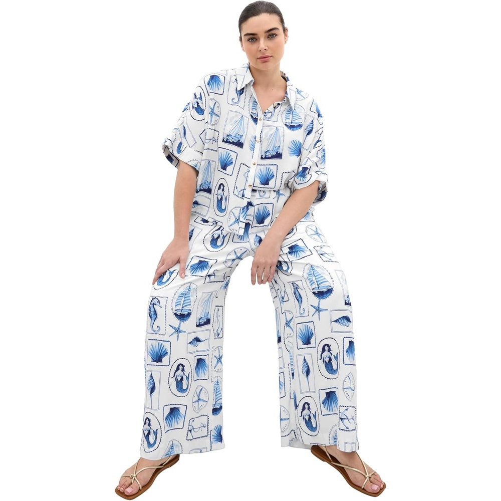 image:imageCity Chic Plus Size Pants  Liana Amalfi PrintAmalfi Postcard