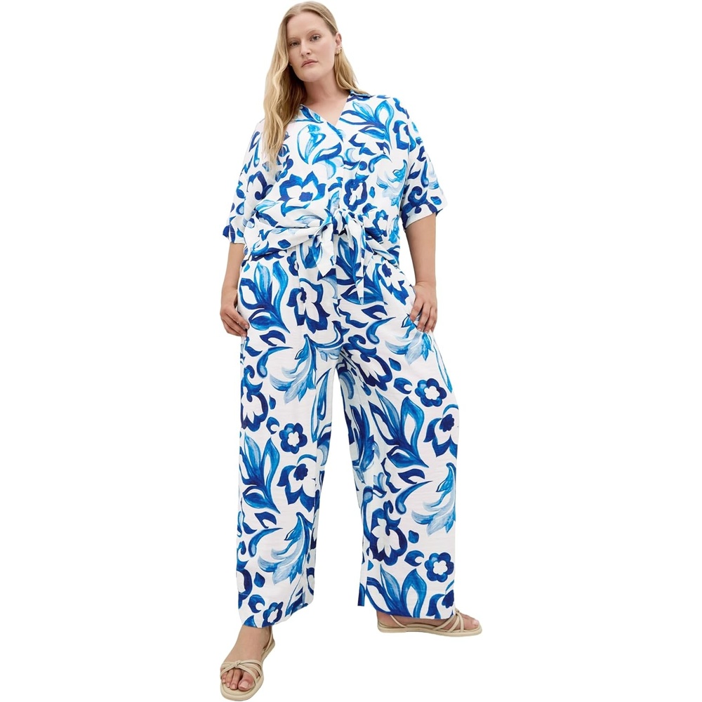 image:imageCity Chic Plus Size Pants Resort PrintMykonos