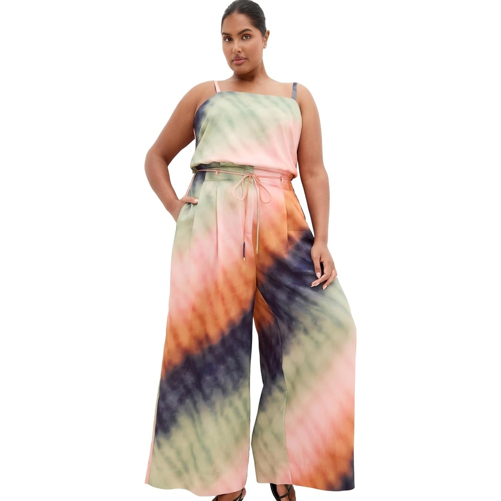 image:imageCity Chic Plus Size Pants Sunset Ombre Print Wide LegSunset Ombre