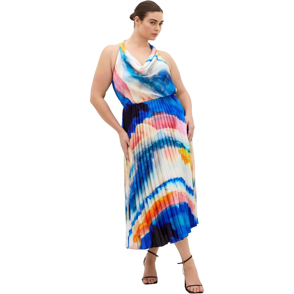 image:imageCity Chic Plus Size Skirt Celina Facet Print PleatFacet