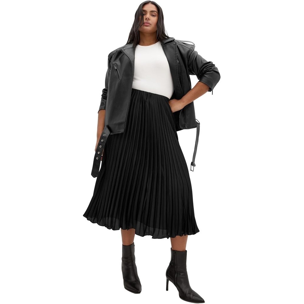 image:imageCity Chic Plus Size Skirt Selena PleatBlack