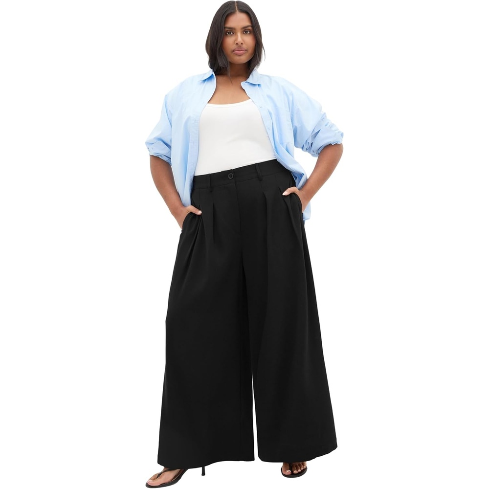 image:imageCity Chic Womens Pants Abbie Wide LegBlack