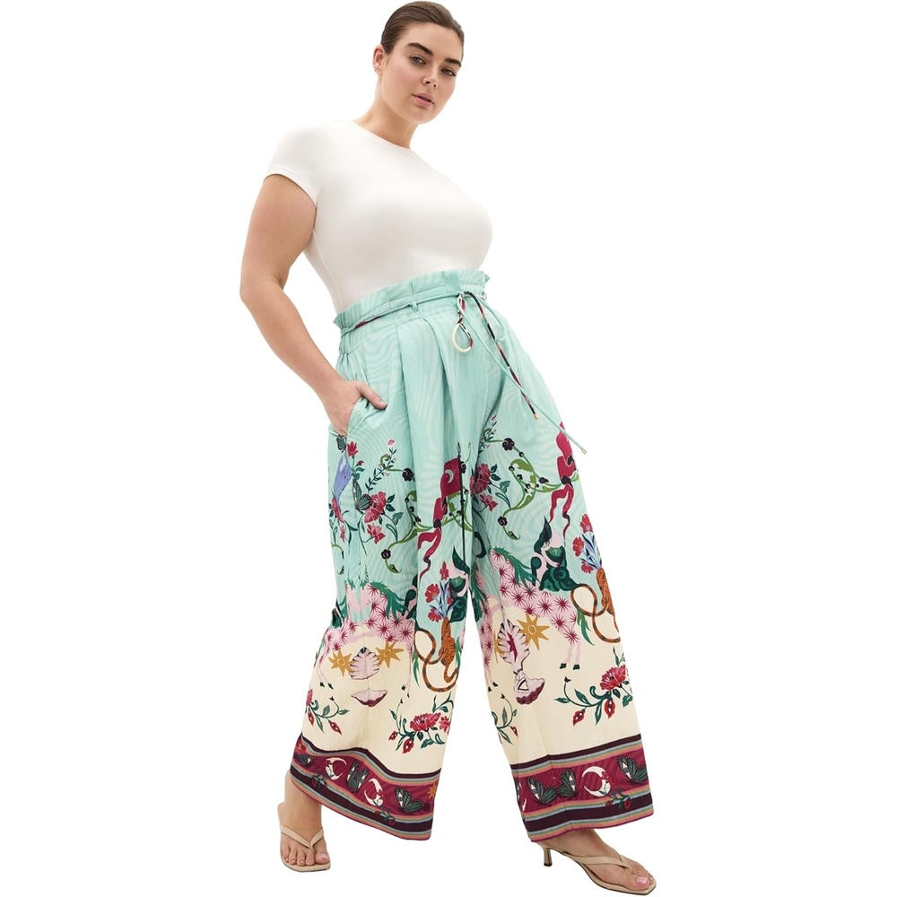 image:imageCity Chic Womens Plus Size Pants Bella Wide Leg PrintHero Dreamscape