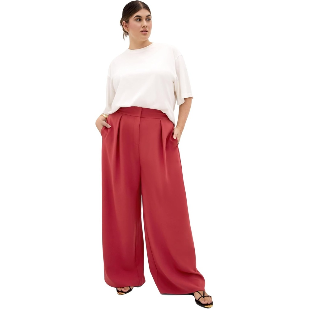 image:imageCity Chic Womens Plus Size Pants Tori Wide LegSienna