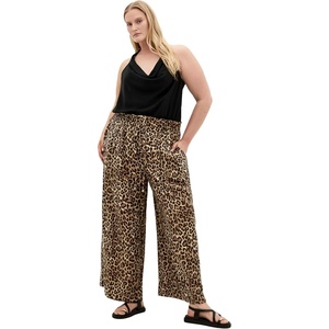 City Chic Women’s Plus Size Pants – Resort Leopard Print(Leopard)